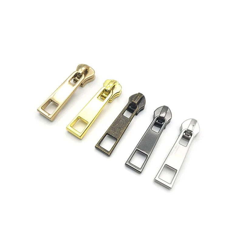 OEM ODM Custom Logo Color Metal Zipper Slider #5 Nylon Zipper Heads For Handbag Cloth