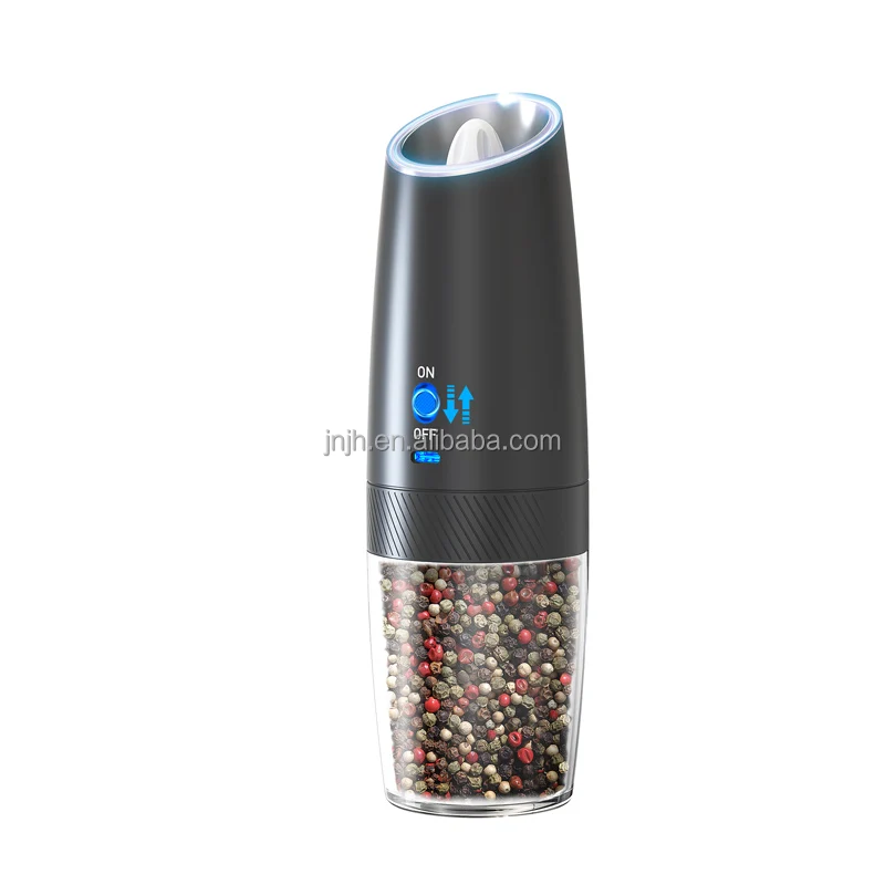 USB Rechargeable Automatic Gravity Salt and Pepper Grinder Set With Light