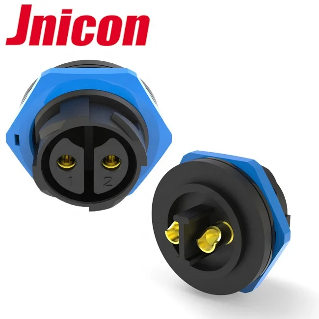 50A male 2pin connector plug M25 power waterproof wall connector