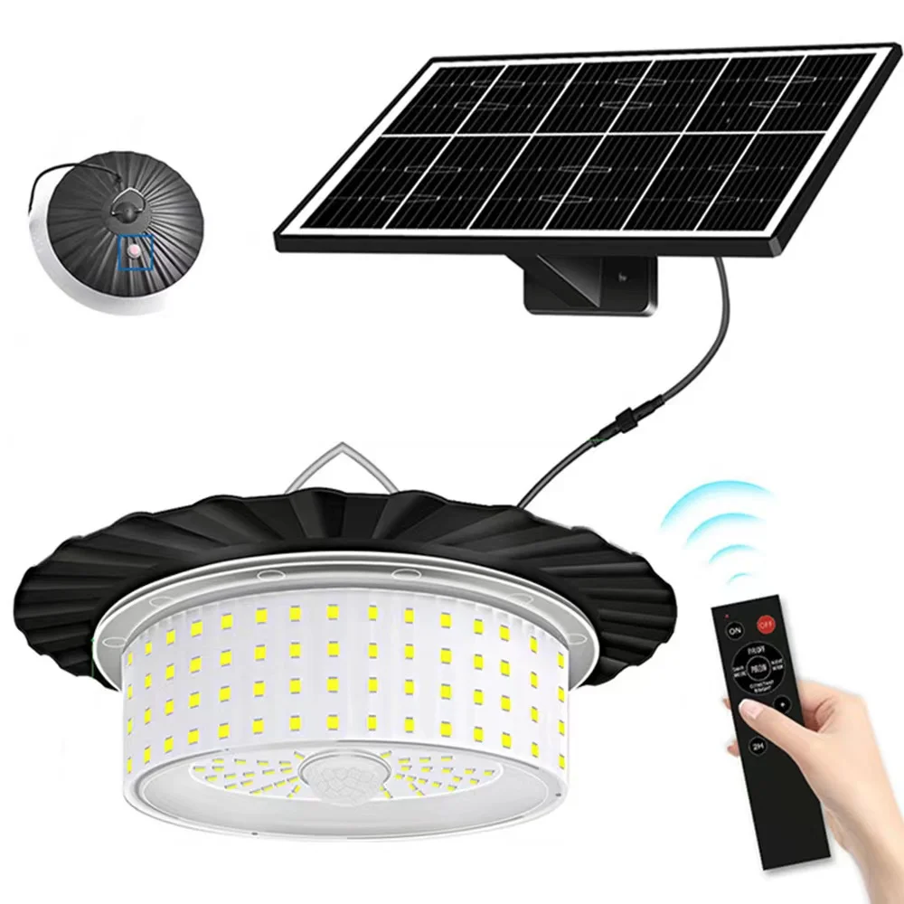 Solar chandelier 5 mode remote control adjustable shed light indoor outdoor lighting courtyard balcony motion sensing LED lights