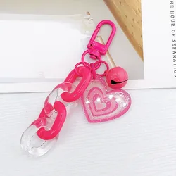 Рекламная цепочка на запястье для сотового телефона ручной работы с радужным большим сердцем