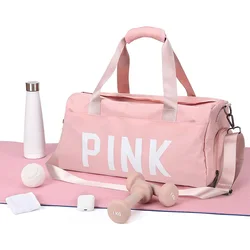 Роскошная розовая спортивная сумка для девочек с логотипом на заказ, оптовая продажа