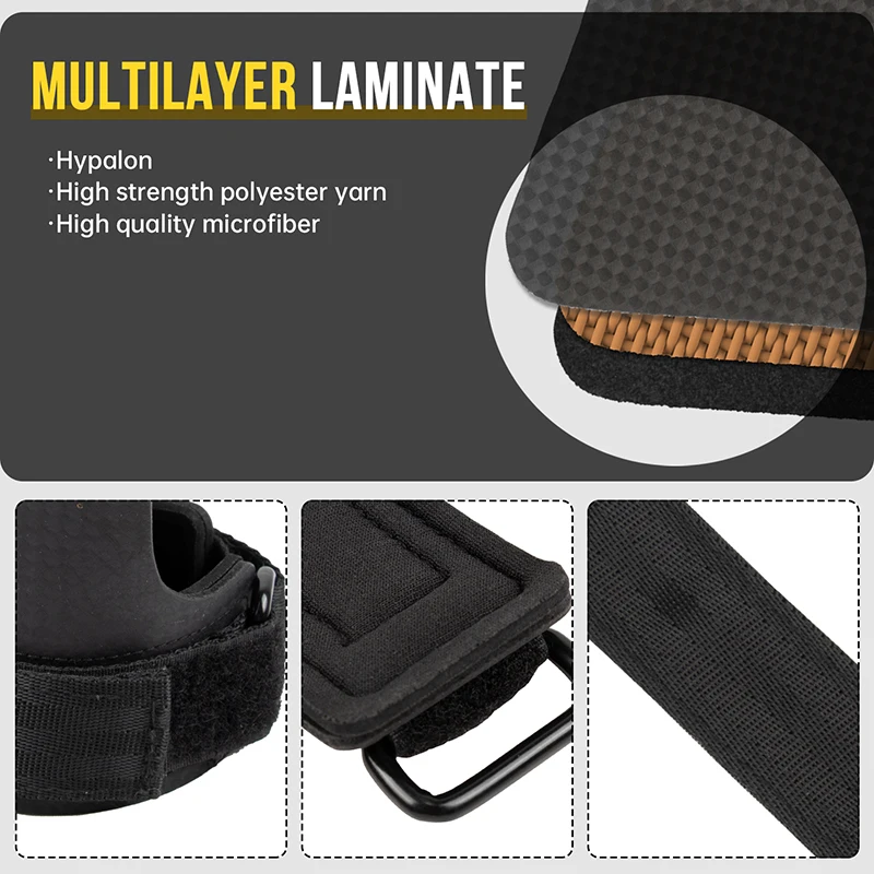 MKAS Hypalon Adjuebal Glossy Rubber Grip Weight Lifting Training Protect Palm Hand Lifting Grip Gloves Gymnastics Grips