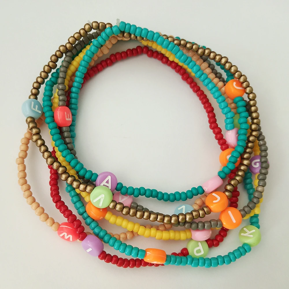  Liberty Gifts new fashion hand crafts heart shape elastic wrap bracelet bohemian girls summer wrist decoration