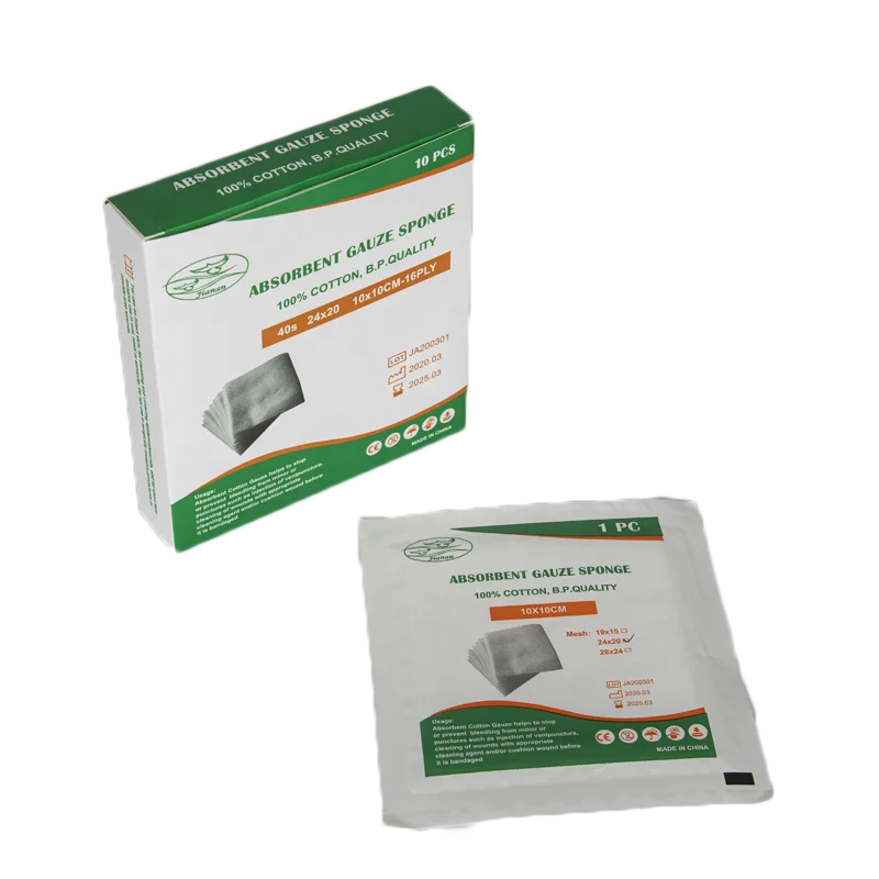 Абсорбирующий стерильный марлевый тампон/губка по стандарту CE/ISO для медицинских целей