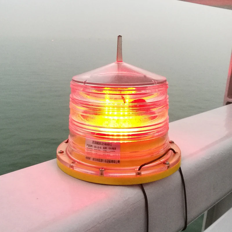 Jpungsun Short Range IR programmable Solar Warning Light Lighthouse Sea Buoy Marine Lantern Anti UV Solar Beacon Light