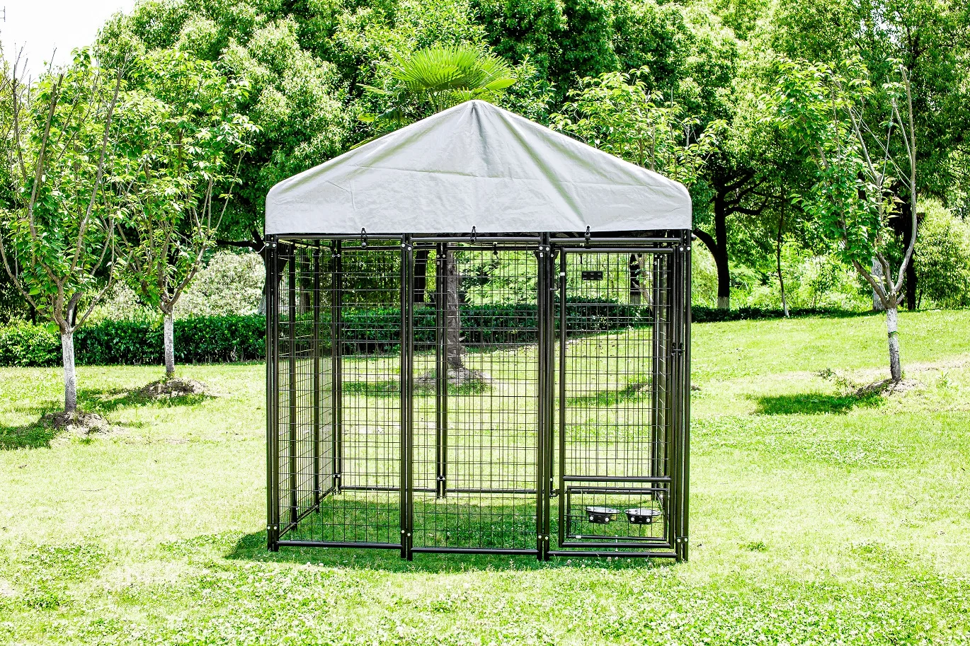 Manufacturers wholesale medium and large dog pets large dog cage with tarpaulin