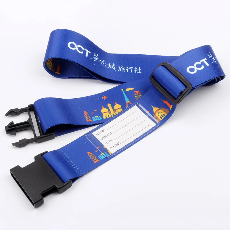 Private label Stylish Luggage Strap Polyester Sublimation Travel Belt Webbing Top Quality