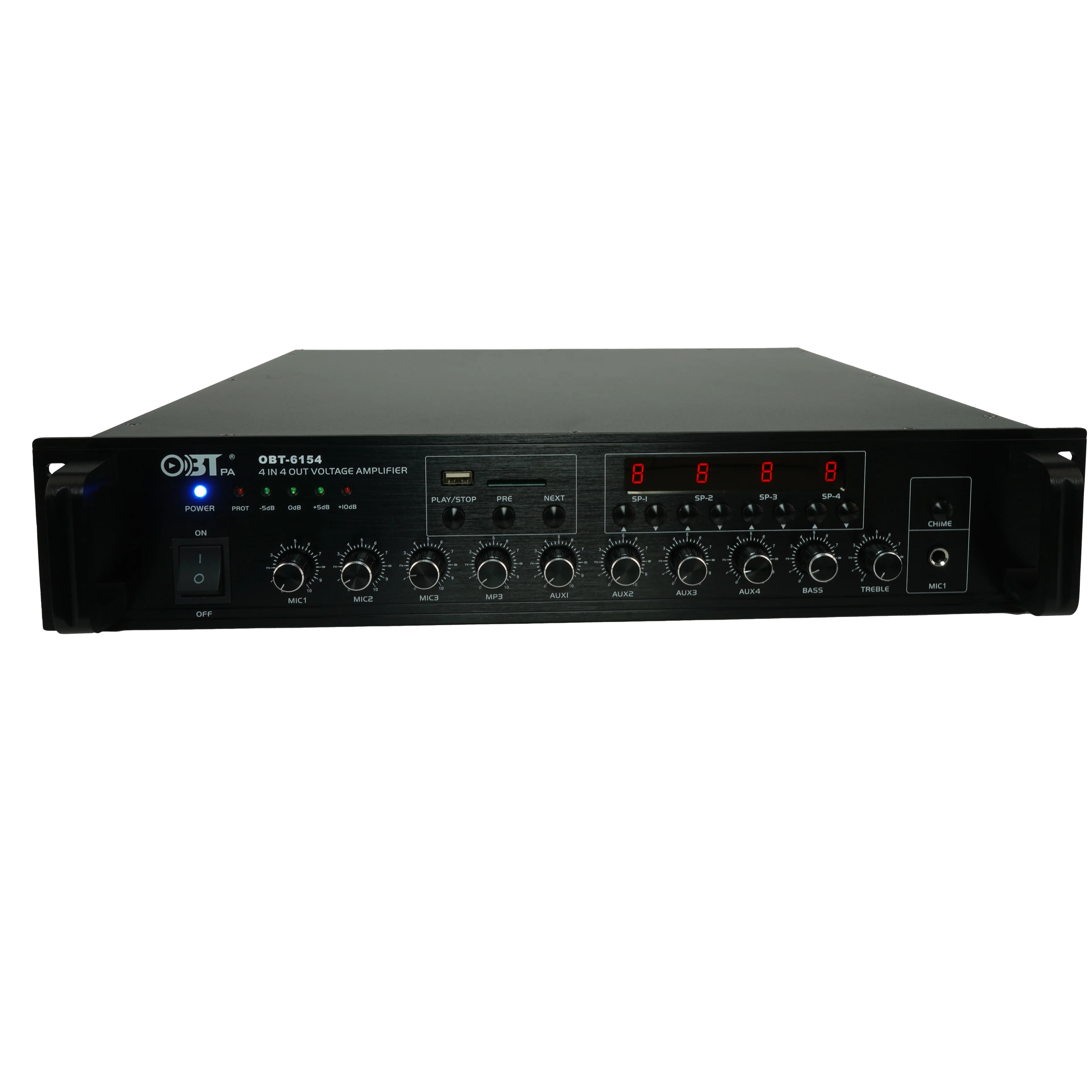 OBT-6154 производитель оптовая продажа дешевые 12 1 встроенные трубки усилитель Usb порт караоке аудио
