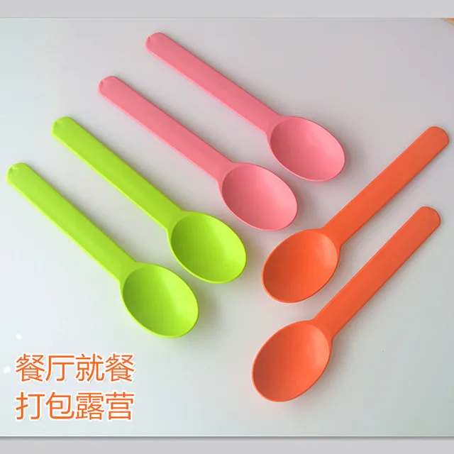 100% biodegradable disposable PLA ice cream spoons yogurt spoons