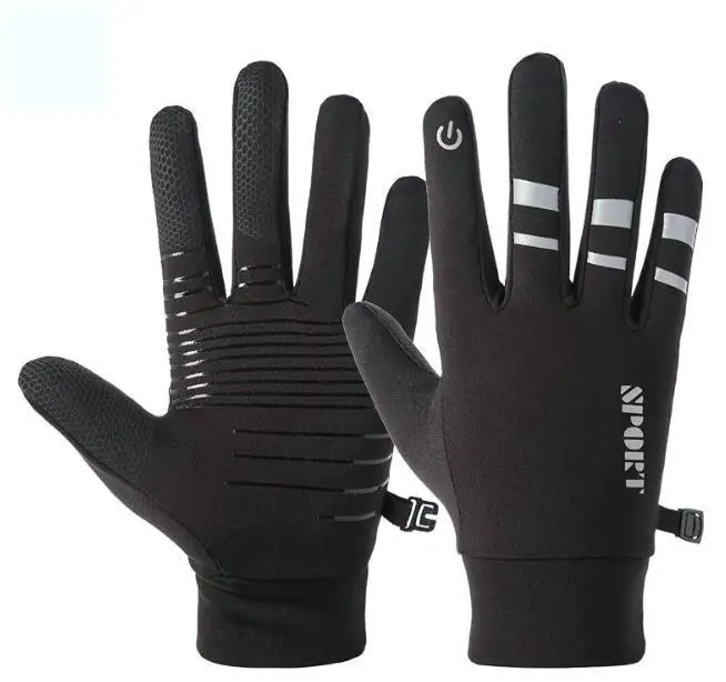 
Wholesale Wear Resistant Breathable Anti-Slip Cycling Bike Gloves Full Finger Reflective Men Women Outdoor Climbing Gloves 