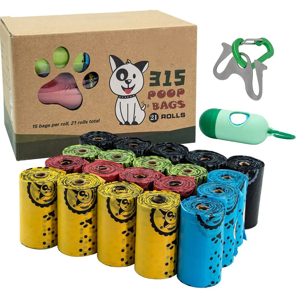 FREE SAMPLE Durable Strong Thick Dog Poop Bags Extra Thick Leak Proof Lavender Scented Dispenser Dog Waste Bags