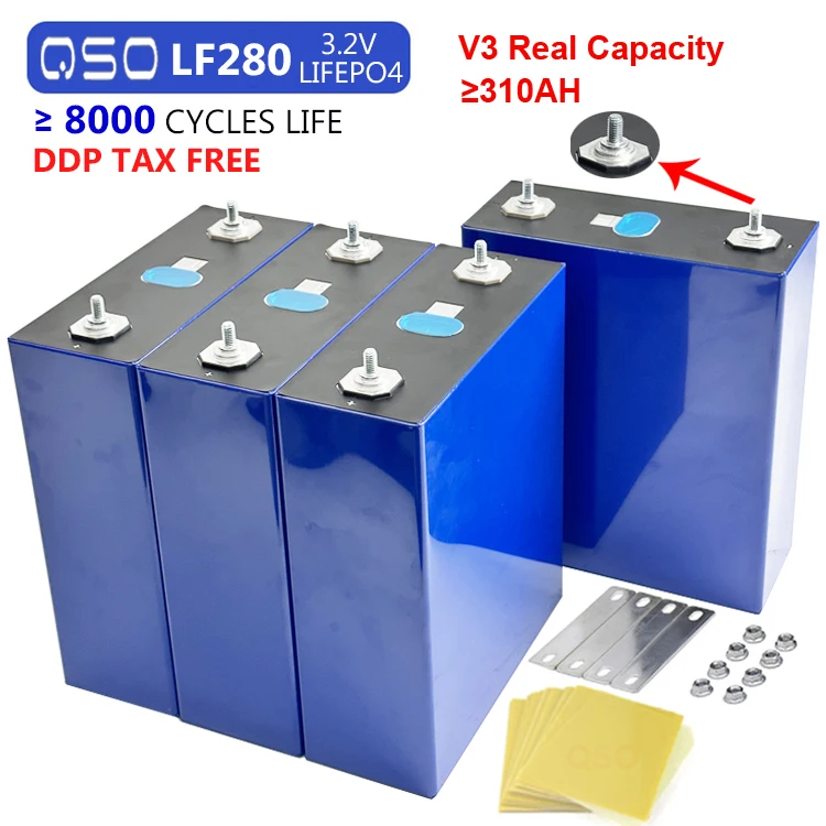 Qishou аккумулятор 8000 циклов Lifepo4 280Ah V3 Lf280K 3 2 В Lfp 280 Ah призматический литиевый Po4