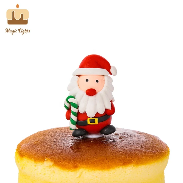 Mini Christmas Cake Decoration Santa Claus Bulk Polymer Clay