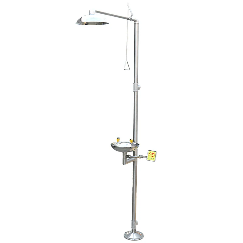 Quick response emergency eye/face wash and drench shower for work place safety eyewasher