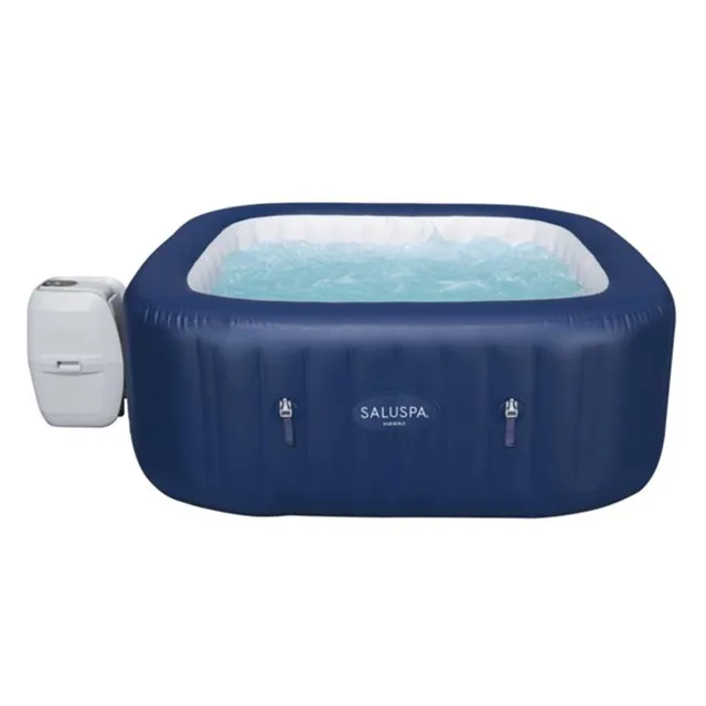 bestway Lay-Z-Spa Hawaii Inflatable Hot Tub Portable square spa pool for 4-6 person bubble