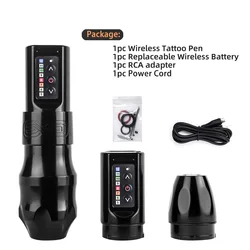 Ambition EXO 2400mAh High Capacity Digital Battery Wireless Rotary Tattoo Pen Machine with Extra Battery