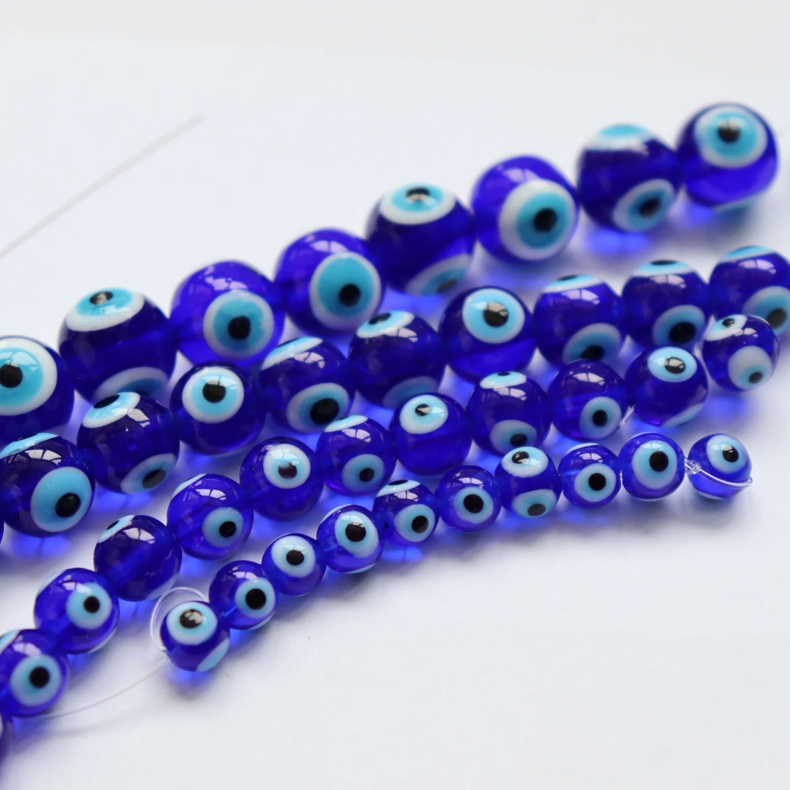 Wholesale glass evil eye beads 6/8/10/12mm handmade glass beads