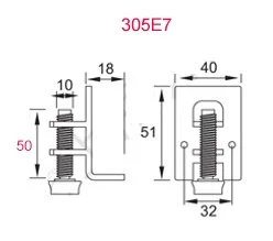 305E7 furniture cabinet adjustable legs steel screw feet