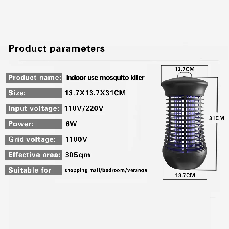 Outdoor Electric 6w uv Killer Lamp Insect Bug Zapper fly killer zapper traps killer mosquito lamp
