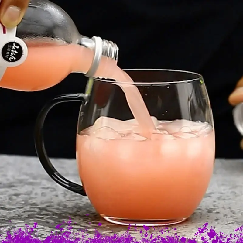 Лидер продаж стеклянная кружка с цветной ручкой 255 мл