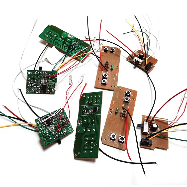 R&D Rotate 360 degrees STUNT CAR PCBA RC Toy 4 way channel remote control car PCB sound LED electronic circuit board