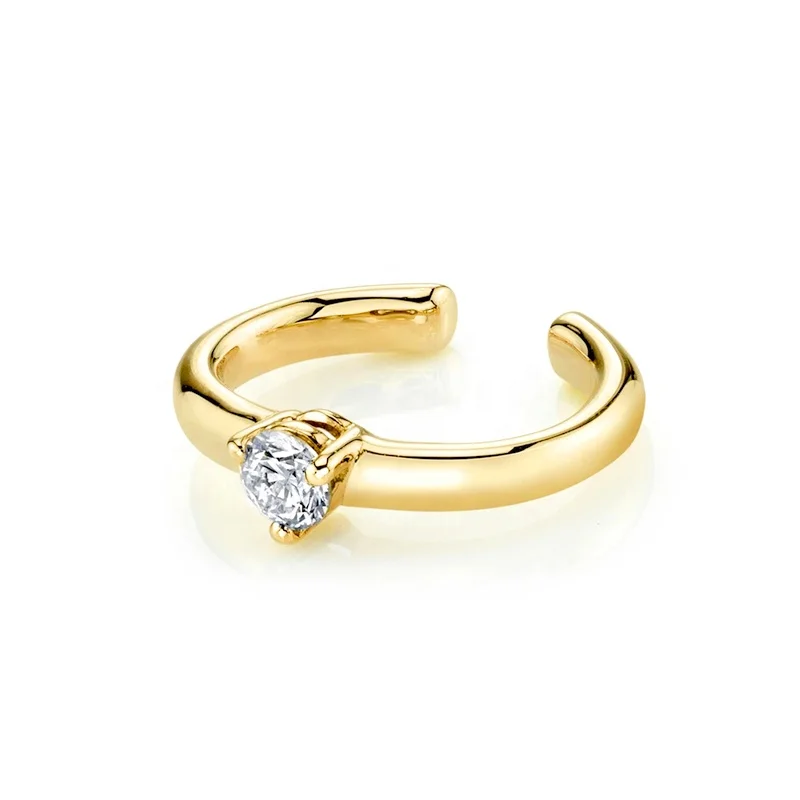 Unusual Luxury 925 Sterling Silver Ear Cuffs  Gemstones Clip on Earrings For Women Girls