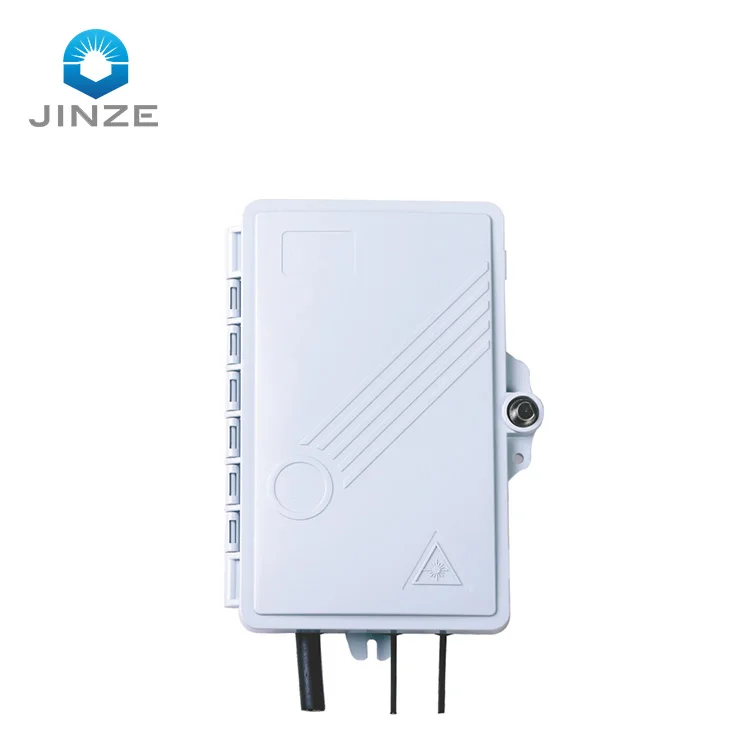 JINZE indoor 2 port fiber optic terminal box 2 core ftth box with SC pigtail mini optical wall socket