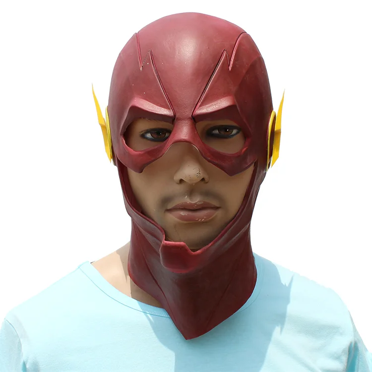 The flash masks Superhero Masque Cosplay Helmet Prop Movie Latex mask