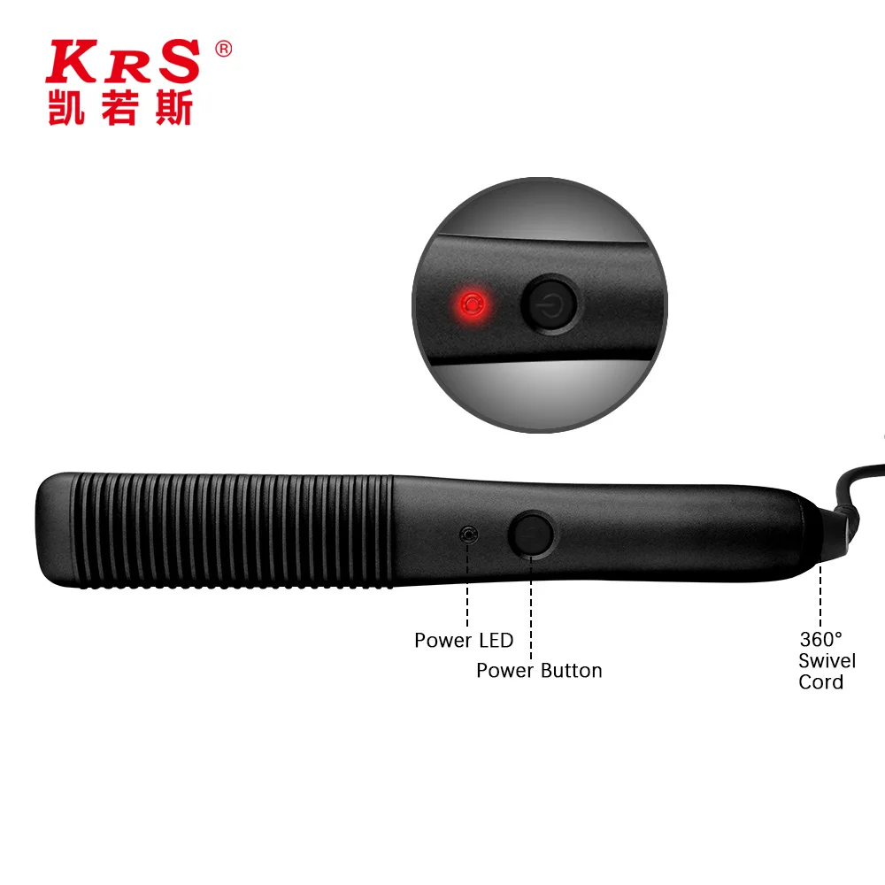 Hot sell Customized Bedazzled heating brush Electric Manufactures Fast Straightener Comb Hair brush