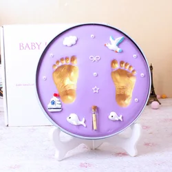 New Baby Footprint Ultra Light Stereo Baby Care Air Drying Soft Clay Baby Hand Foot Imprint Kit Casting DIY Toys Paw Print Pad