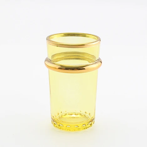 New Design private molding 6Oz Juice GlassTea cup Set Plating Water Tumbler With Color Moroccan Tea Cup