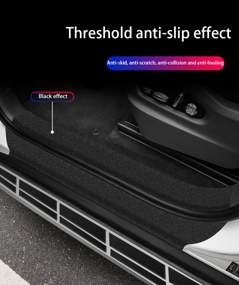 Universal Anti-slip Tape Peva Car Trunk Threshold Edge Door Sill Protection Film For Car