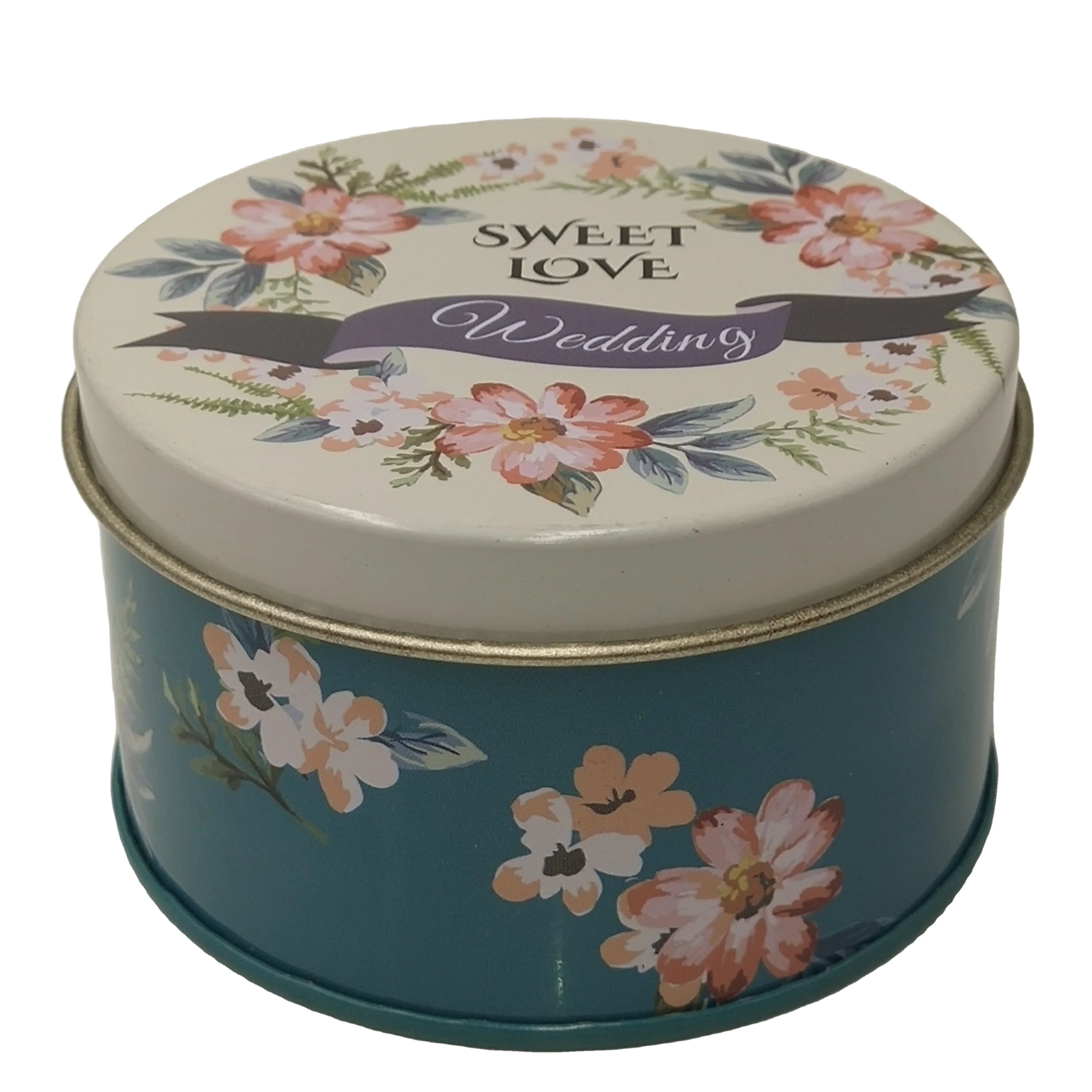Candle Tin Can Recyclable Metal Candle Box Luxury Tins Metal Round