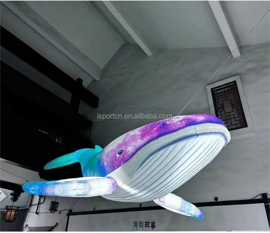 Outdoor display animal model giant inflatable blue whale for sale