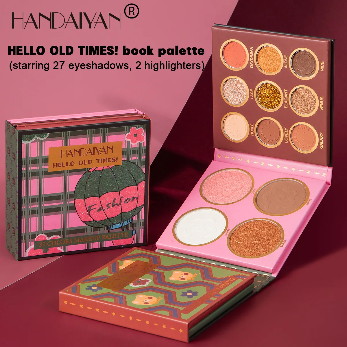 31 color eye shadow makeup plate + cheek red high gloss repair makeup set group box pearl matte light eye shadow