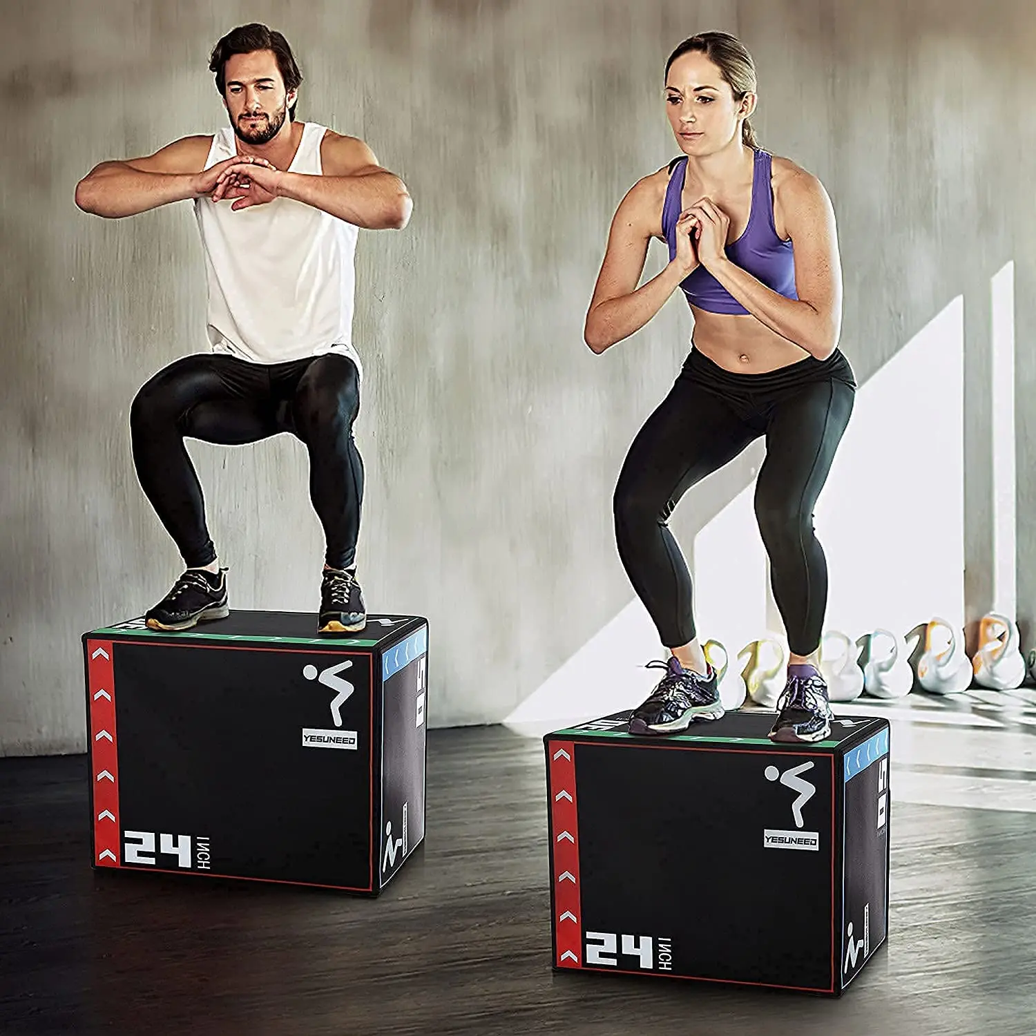 Fitness 3 in 1 foam plyo plyometric jumping box soft custom logo