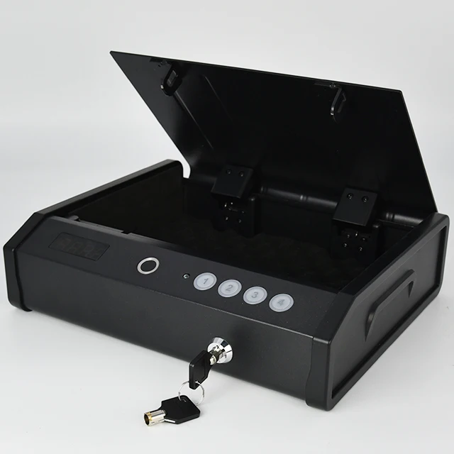 Gun Safes Ammo Heavy Steel Construction Portable Small Metal Quick Access Portable Gun Safe Box
