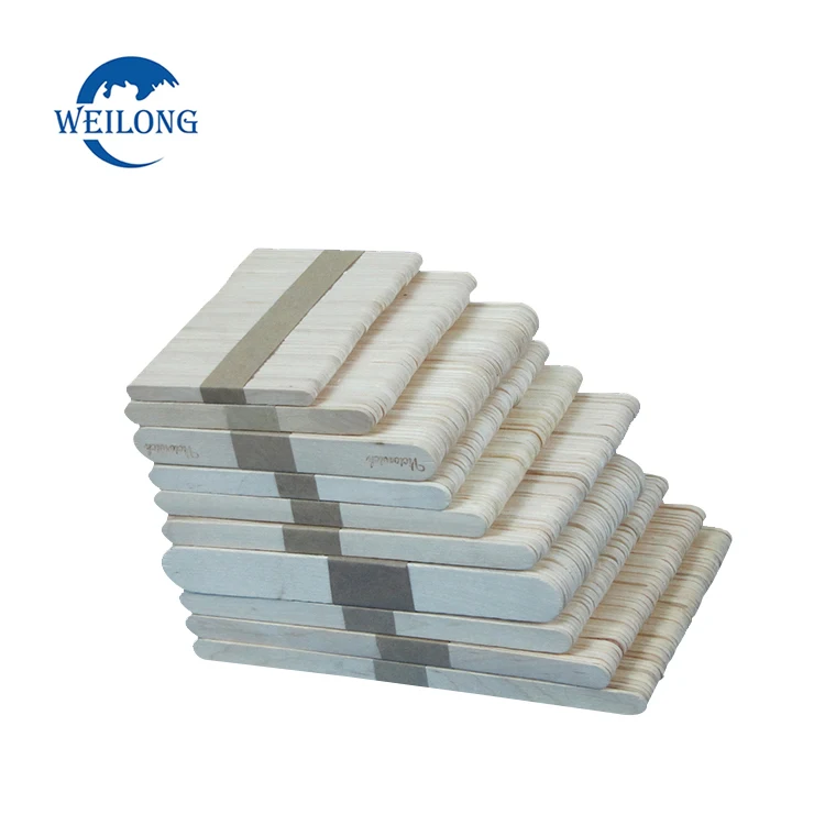 Hot sale disposable food grade wooden ice cream stick can be customized birch ice cream sticks