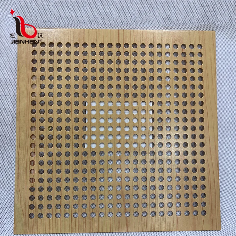
Exterior Wood Grain Decorative Facade Aluminum veneer Perforated Wall Panel Curtain Wall 
