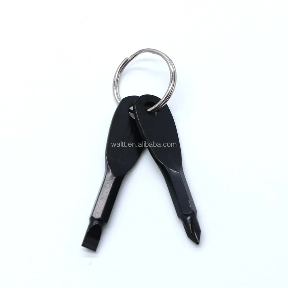 TURBOOST 2PCS Pocket Keychain Mini Screwdriver Tools Set