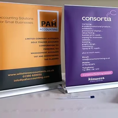 Custom Aluminum Roll Up Retractable Scrolling Pop up Stand Banner for Advertising Promotion Exhibition