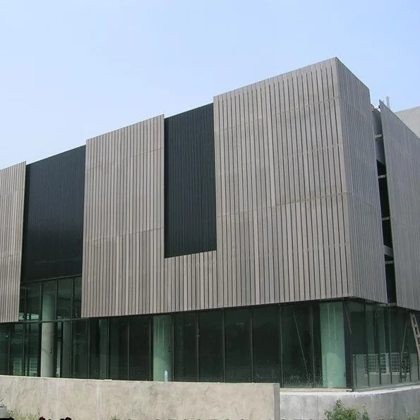 fire resistant light grey wood plastic composite wpc cladding wall panel for outdoor