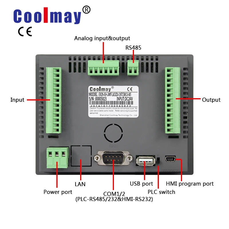 4.3inch  plc built in hmi  relay output SCADA remote controller EX3G-43KH-24MR