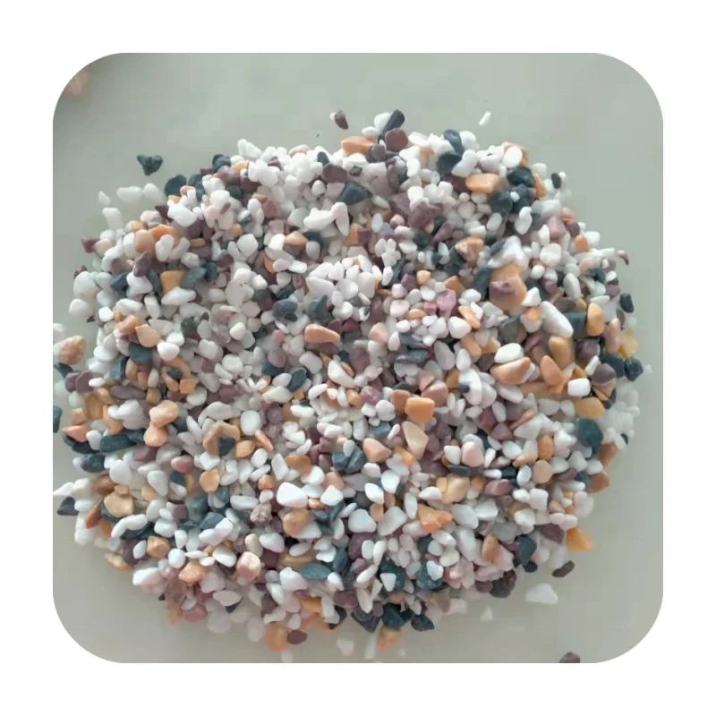 Muti colored Aggregate or gravel and crushed stone For gardening