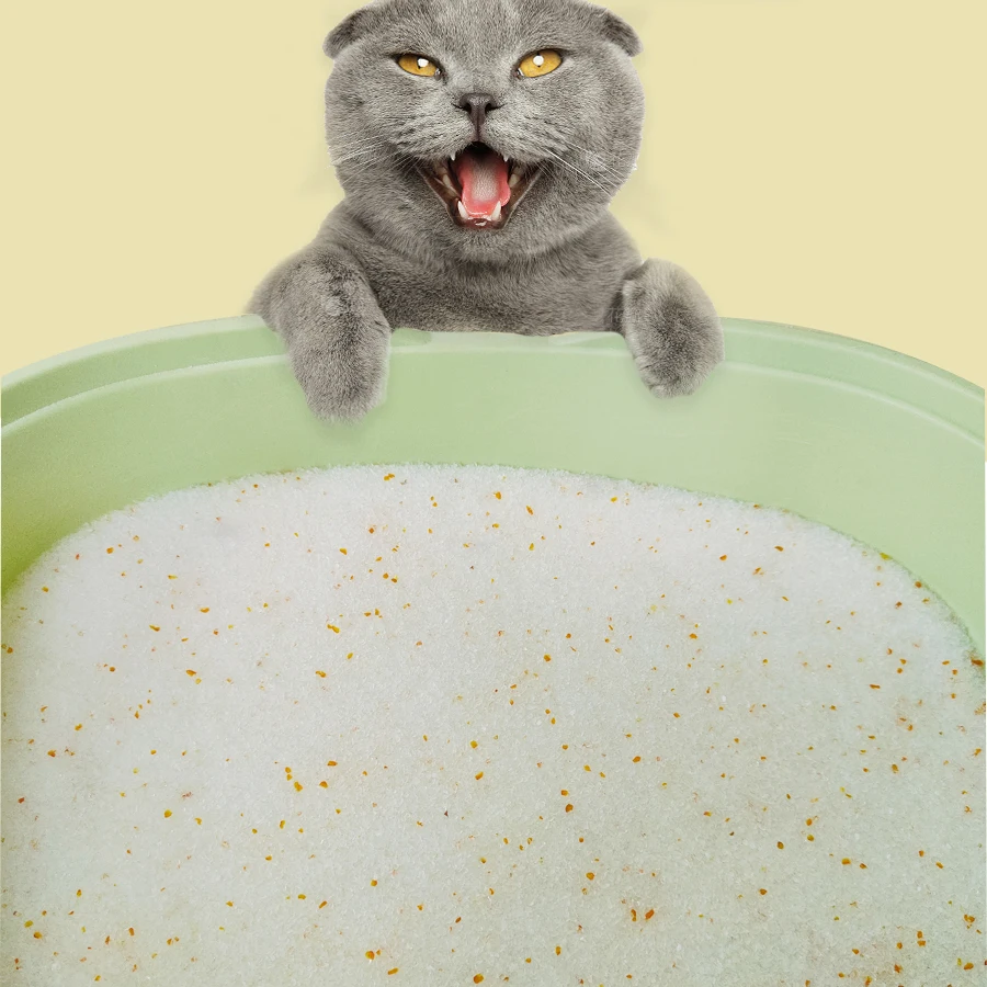 OEM ODM Silica Gel Crystal Litter 100% Absorption Silicon Litter Easy Clean Silica Gel Cat Litter ph Indicator
