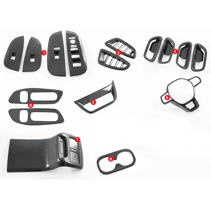 carbon fiber car interior accessories auto for honda zr-v 2022 2023 2024 zrv gear panel shift knob cover kit armrest cover trims