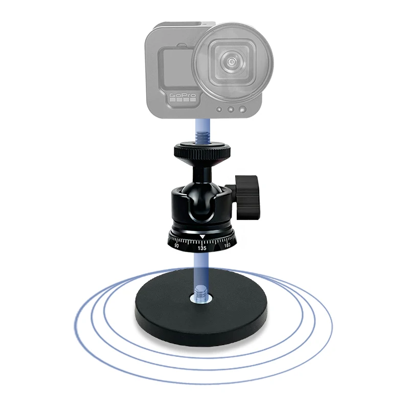 Magnet Camera Mount for GoPro with 360 Degree Rotation Ball Head for Car Body Compatible with GoPro Hero 9 Black 8/7/6/5,Etc
