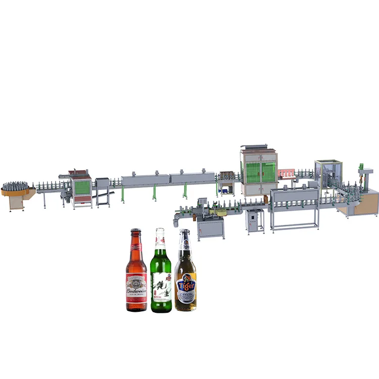 High Efficiency Automatic Bottle Filling Beer Packing Machine