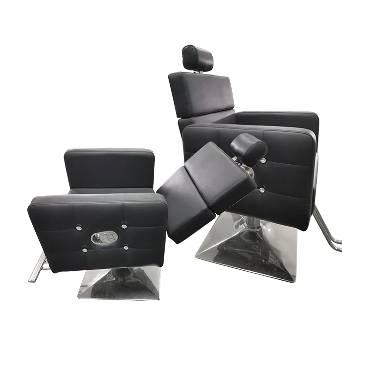 pengde chrome base swivel leather lounge beauty ladies recliner salon chair